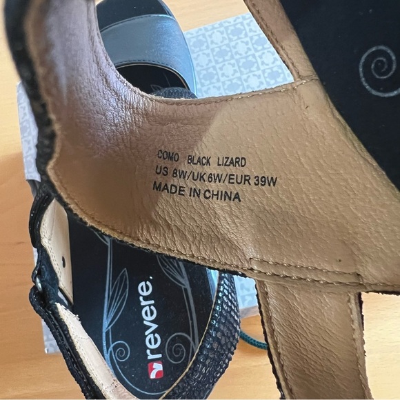 NIB Revere Como Leather Sandals, Adjustable sz 8 - Picture 11 of 14